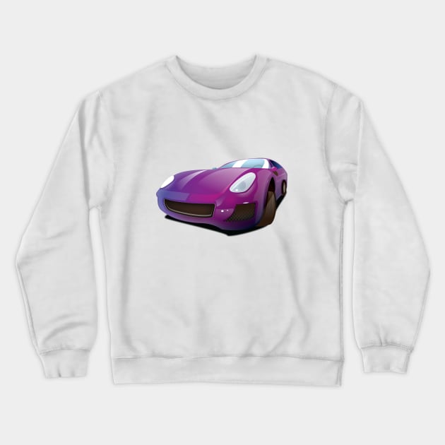 Fast Purple Sports car Crewneck Sweatshirt by nickemporium1